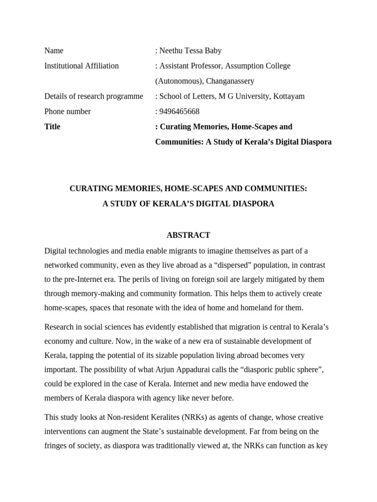 YRC Paper | PDF | Diaspora | Public Sphere
