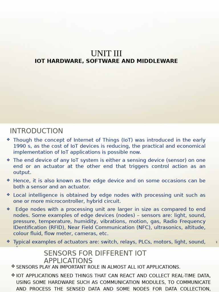 IoT Hardware and Sensor Applications | PDF | Electric Motor | Internet ...