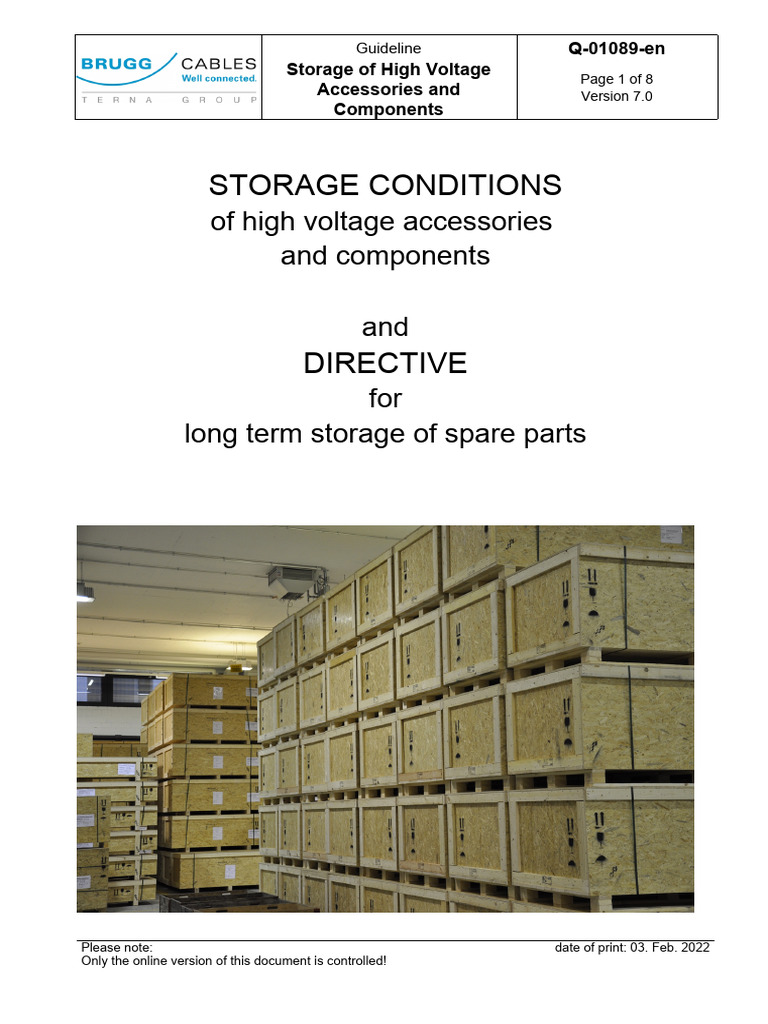 High Voltage Accessories Storage Guide | PDF | Humidity | Insulator ...