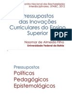 Pressupostos dos Bacharelados Interdisciplinares UFABC 2012
