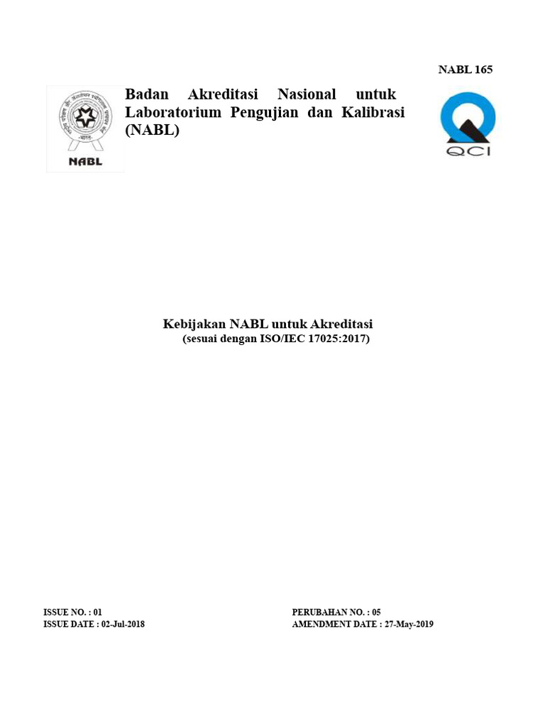 Kebijakan Akreditasi NABL ISO/IEC 17025 | PDF