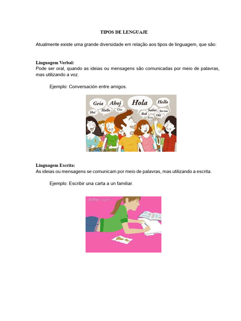 Tipos de Linguagem: Guia Completo | PDF | Comunicação | Linguagem natural