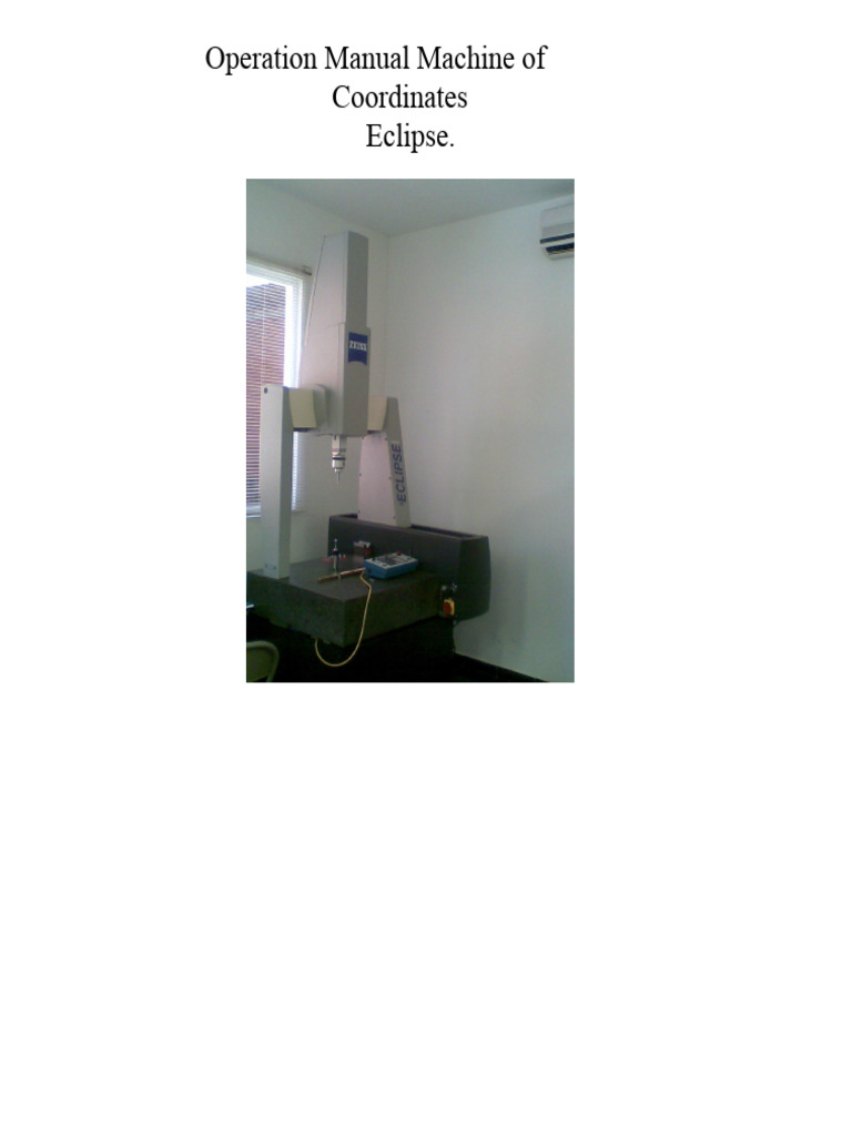 CMM Operation Manual and Maintenance Guide | PDF