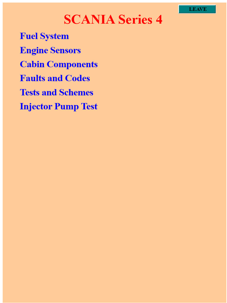 Scania Series 4 Fuel System Overview | PDF | Fuel Injection | Throttle