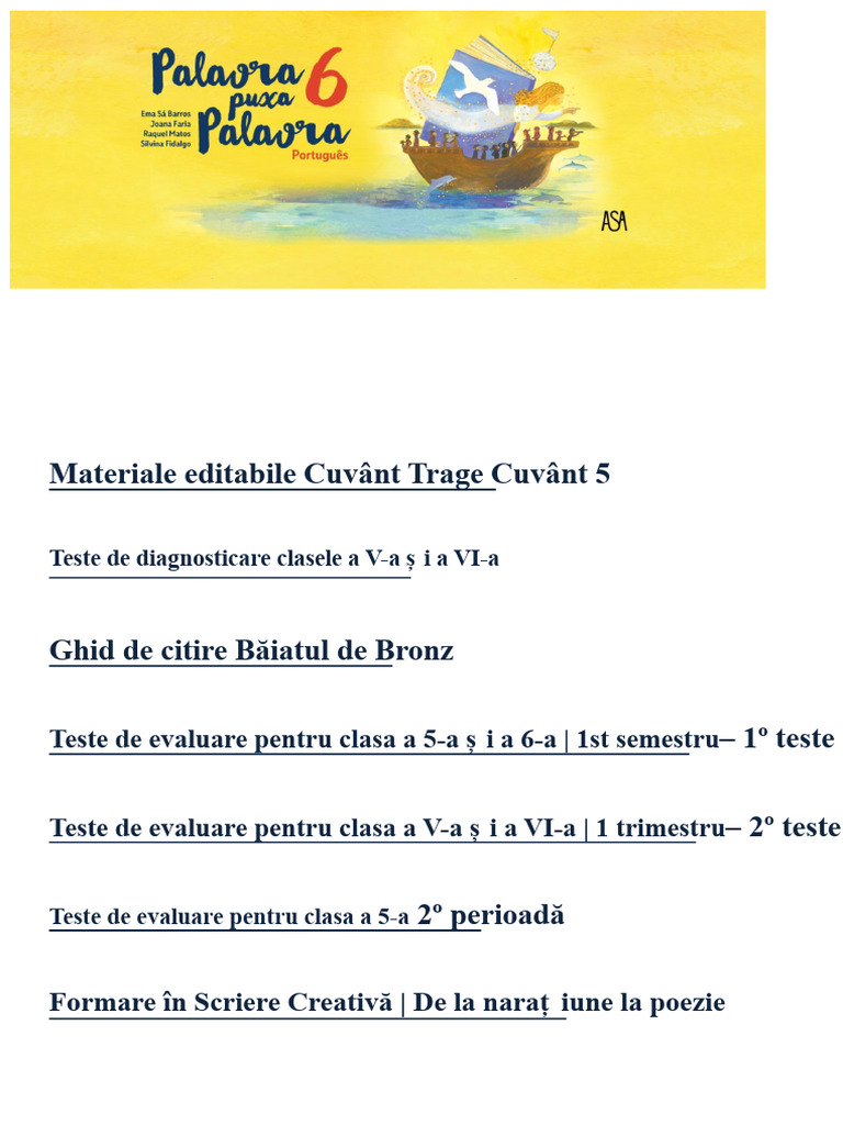 Cuvânt Trage Cuvânt Resurse Anterioare | PDF