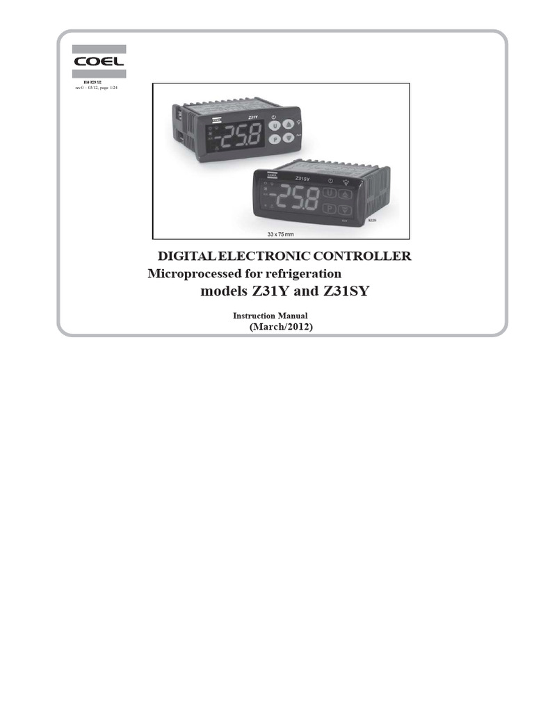 Digital Controller Manual for Z31Y/SY | PDF | Parameter (Computer ...