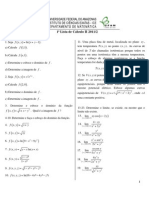 1a Lista de Cálculo II