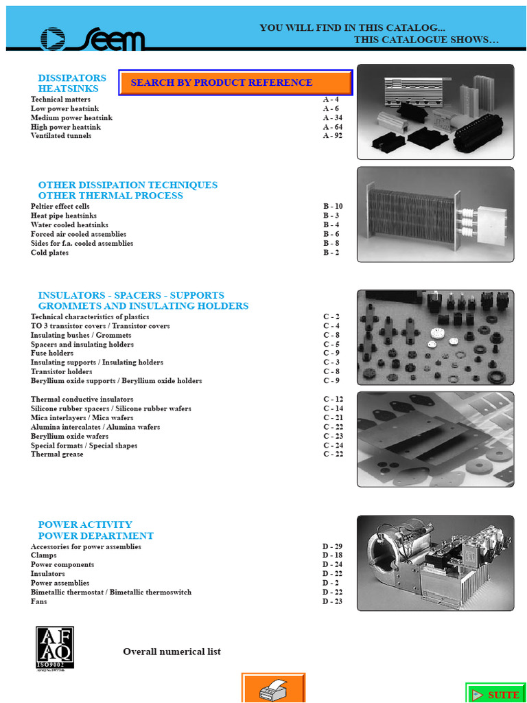 Seem Sem Rack Heatsinks Catalog | PDF | Thermodynamics | Materials