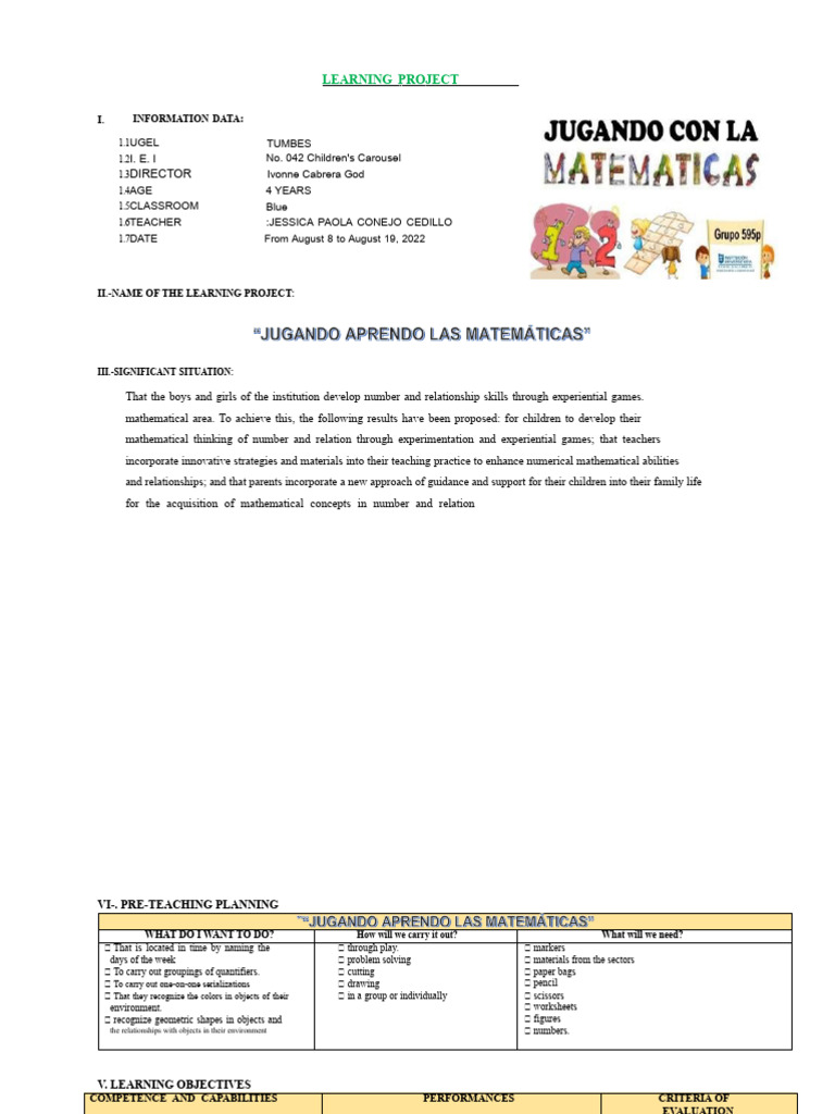 Learning Project: Math Skills for Kids | PDF | Shape | Geometry