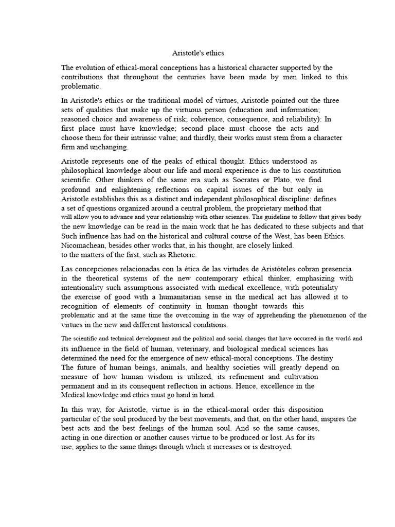 Aristotle's Virtue Ethics Explained | PDF | Virtue | Aristotle