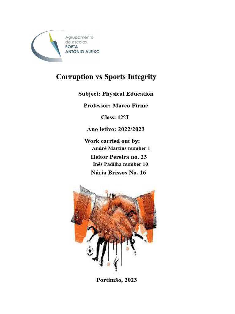 Corruption in Sports: Integrity Issues | PDF | Doping In Sport | Corruption