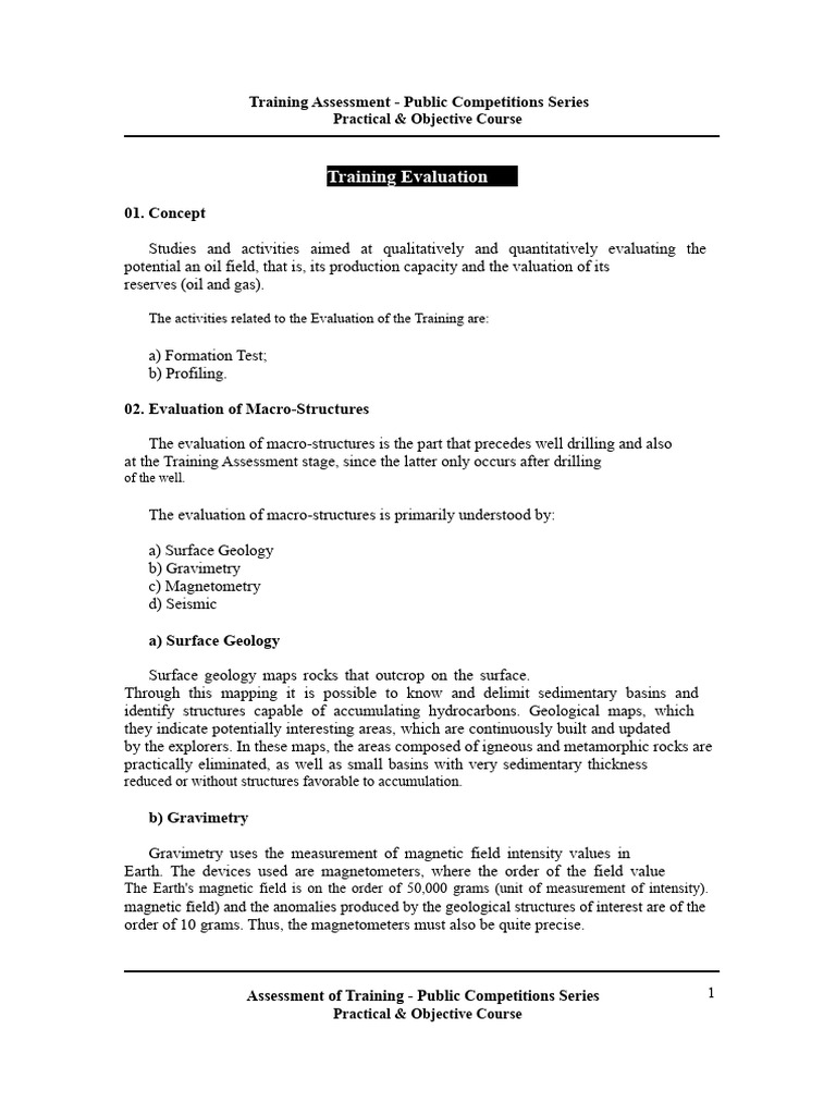 Oil Field Training Assessment Guide | PDF | Pressure | Reflection ...