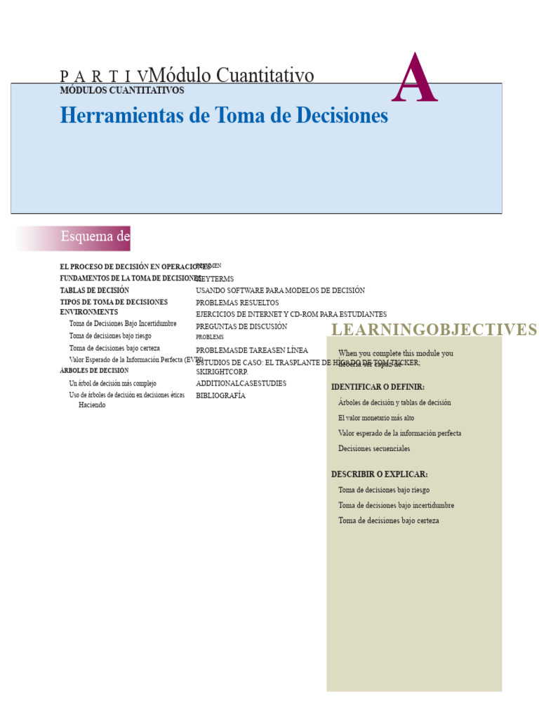 Herramientas para la Toma de Decisiones | PDF | Toma de decisiones ...