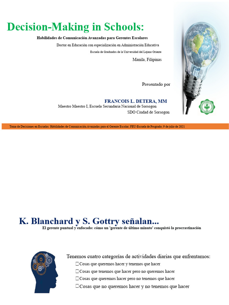 Toma de Decisiones en las Escuelas | PDF | Toma de decisiones | Parcialidad