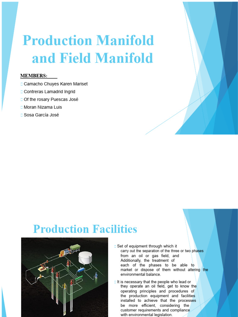 Oil Production Manifold Overview | PDF | Valve | Mechanical Engineering