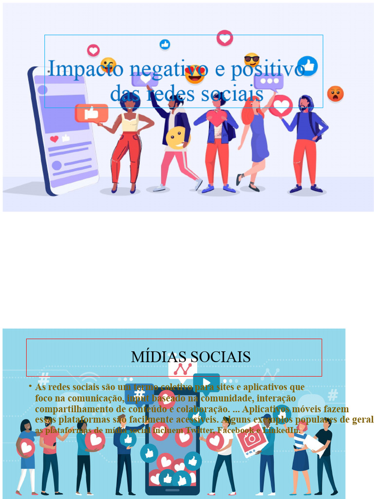 Impacto negativo e positivo das redes sociais | PDF | Redes sociais ...