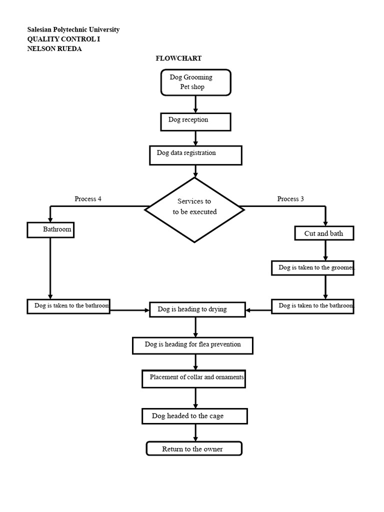Dog Grooming Process Flowchart | PDF