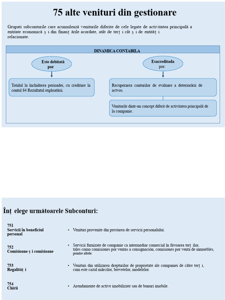 75 Alte Venituri de Gestionare Clasele de | PDF