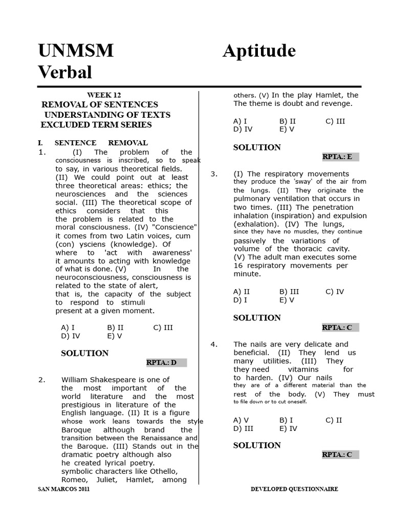 Week 12 - Sentence Elimination | PDF | Respiratory System | Exhalation
