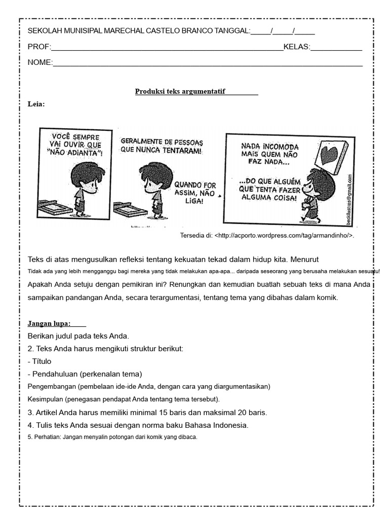 Teks Argumentatif tentang Tekad dalam Hidup | PDF