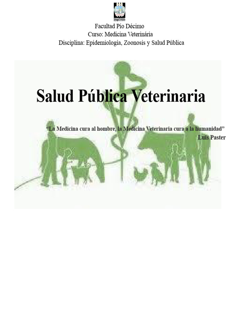 Importancia de la Salud Pública Veterinaria | PDF | Medicina ...
