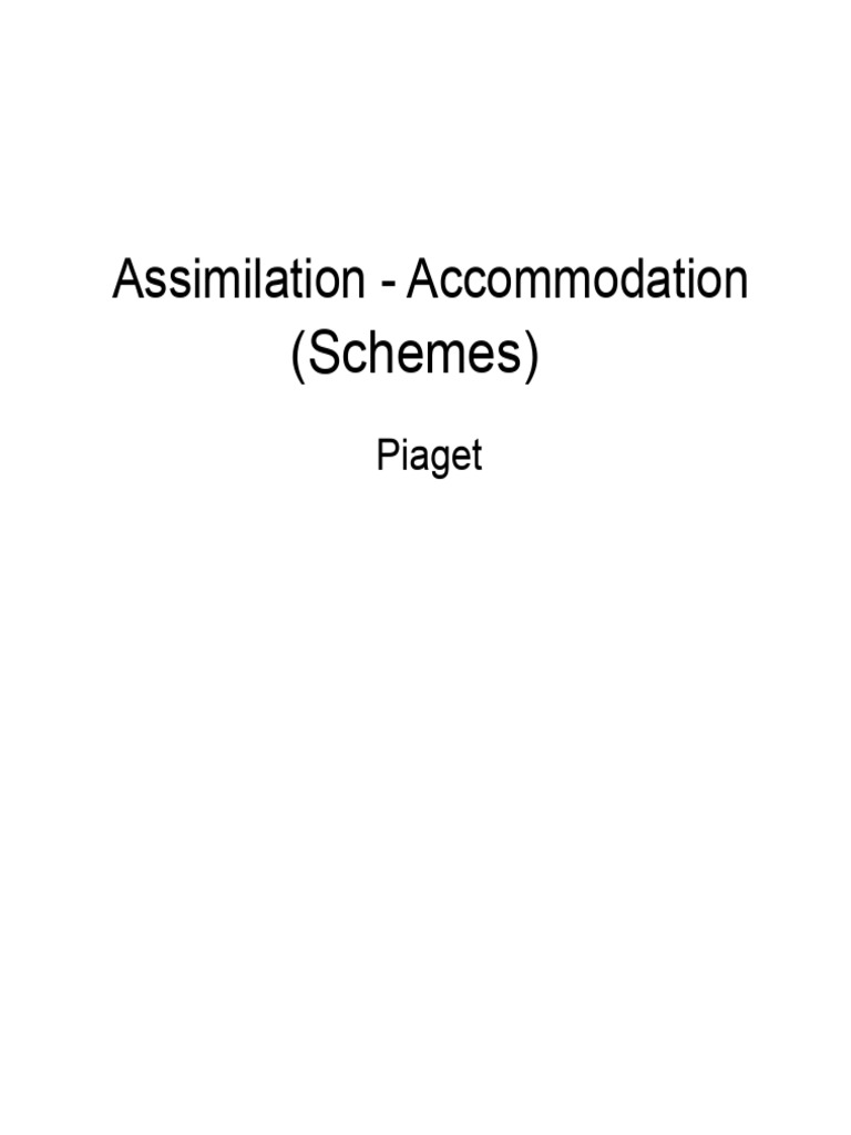 Piaget's Assimilation and Accommodation Explained | PDF