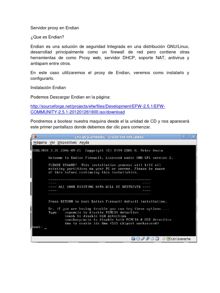Configuración de Proxy en Endian | PDF | Servidor proxy | Point and Click