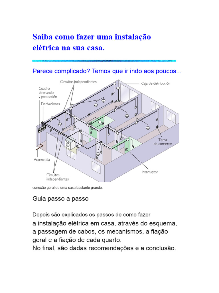Guia Prático de Instalação Elétrica em Casa | PDF | Fiação elétrica ...