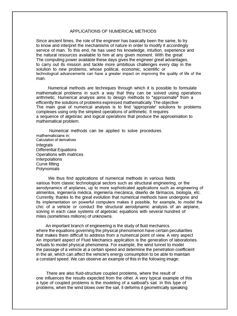 Applications of Numerical Methods in Engineering | PDF | Numerical ...