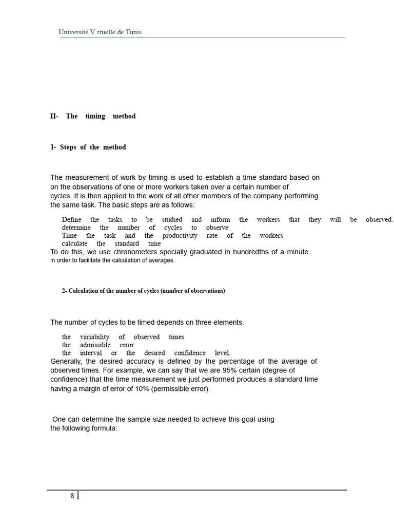Timing Method for Work Measurement | PDF | Standard Deviation ...