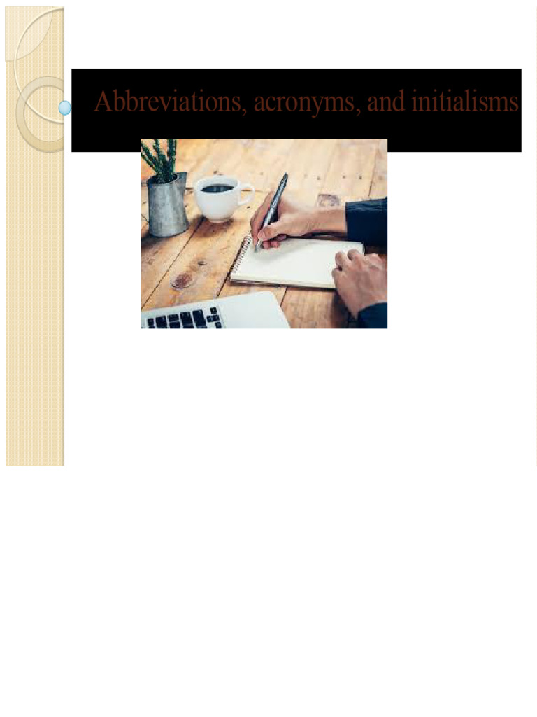 Abbreviations, Acronyms, and Initialisms | PDF