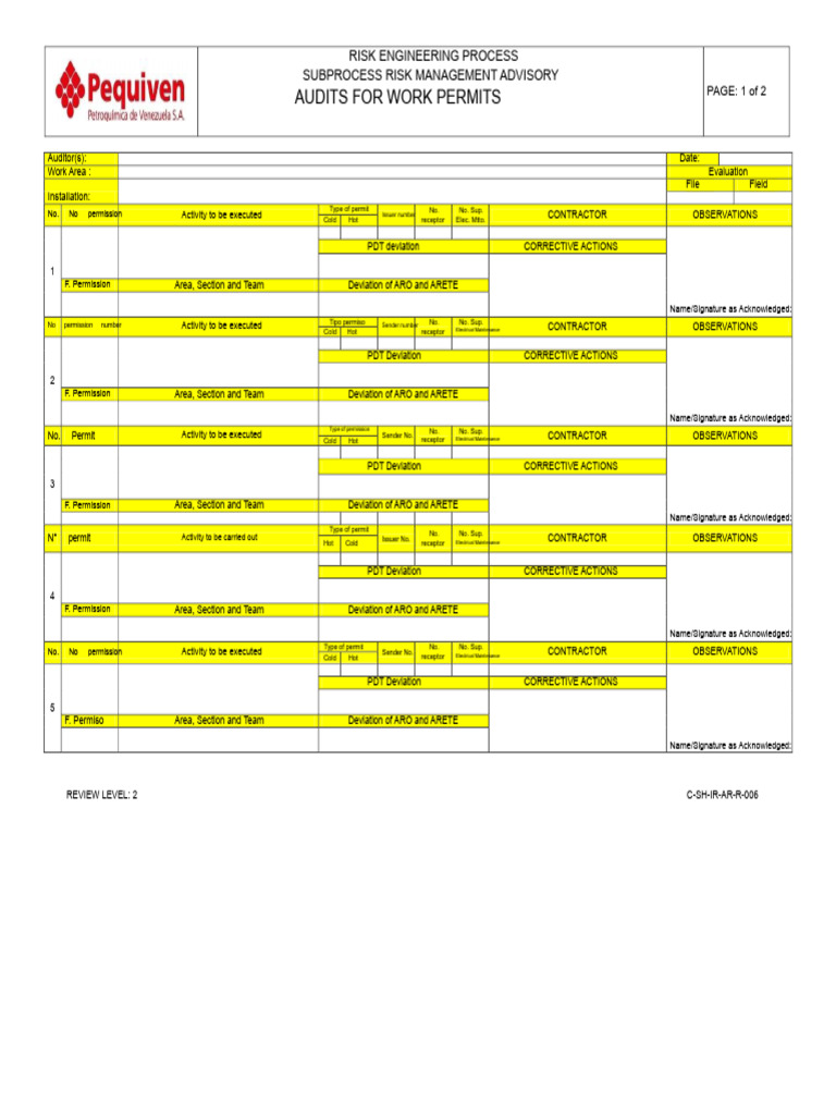 Audits for Work Permits | PDF