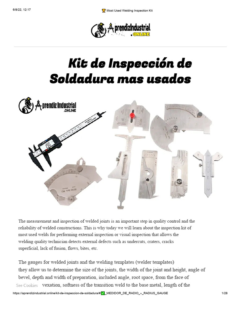 Most Common Welding Inspection Tools | PDF | Mechanical Engineering