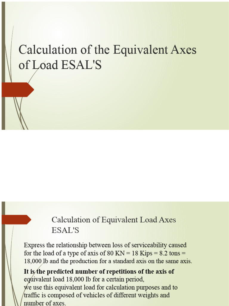 CONT. 3 CALCULATION OF THE EQUIVALENT LOAD AXES ESALS (1) | PDF | Truck