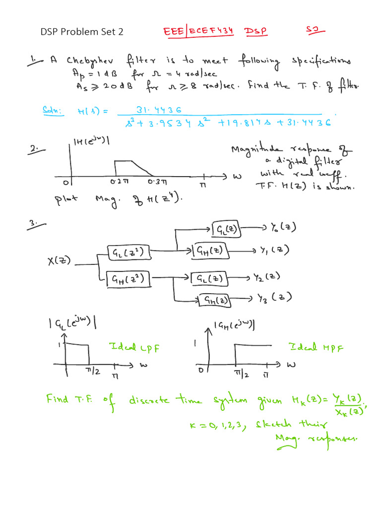 DSP Problem Set 2 | PDF