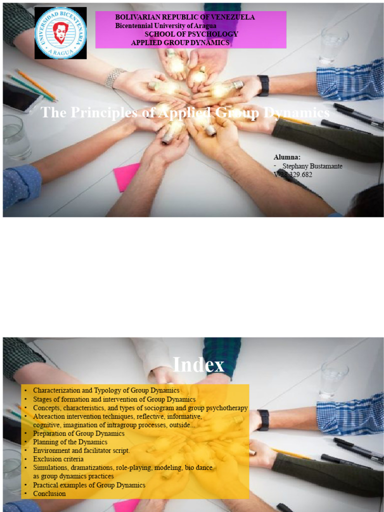 Principles of Applied Group Dynamics | PDF | Psychotherapy | Identity ...