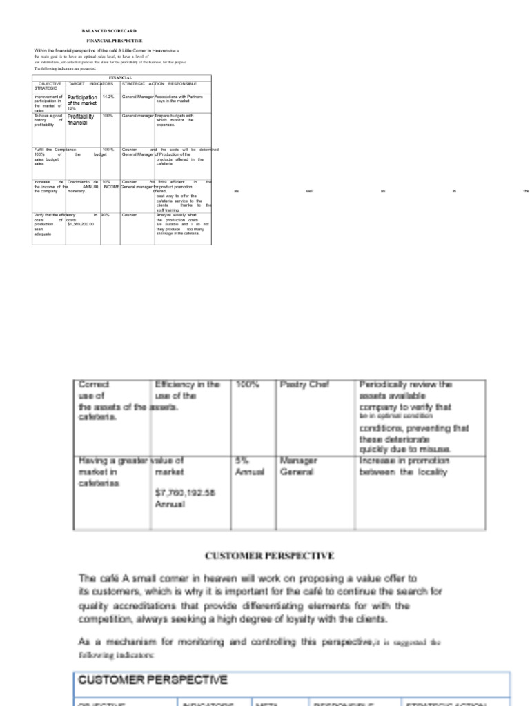 Financial and Customer Strategies for Cafés | PDF | Budget ...