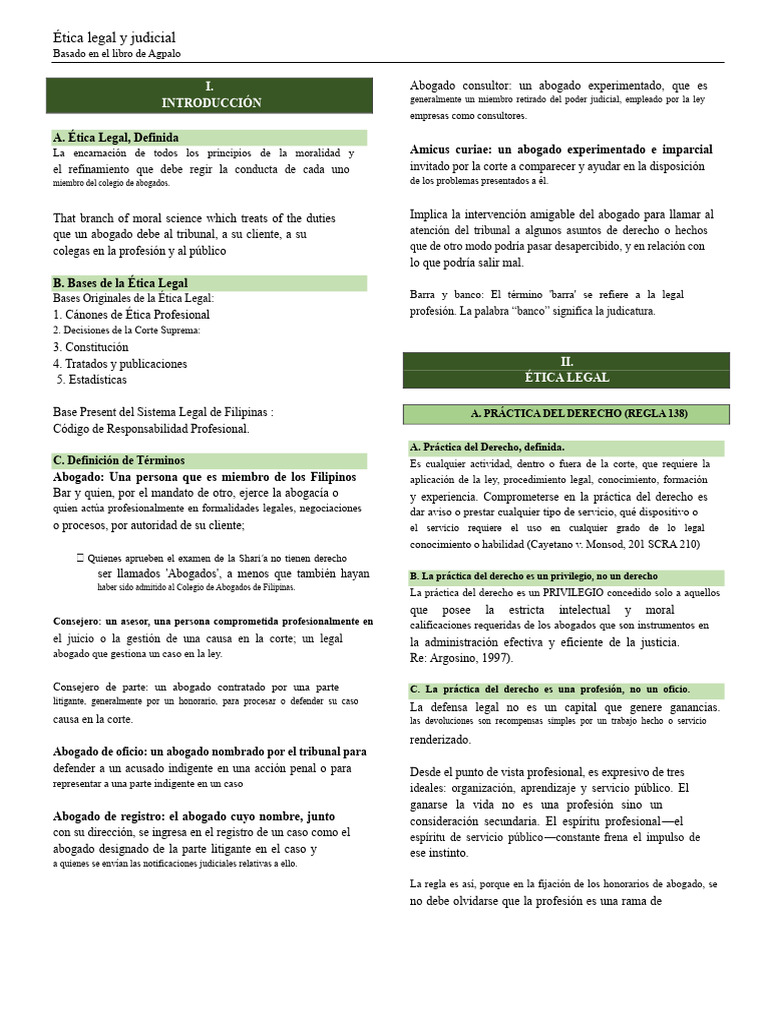 Ética en la Práctica Legal en Filipinas | PDF | Colegio de Abogados ...