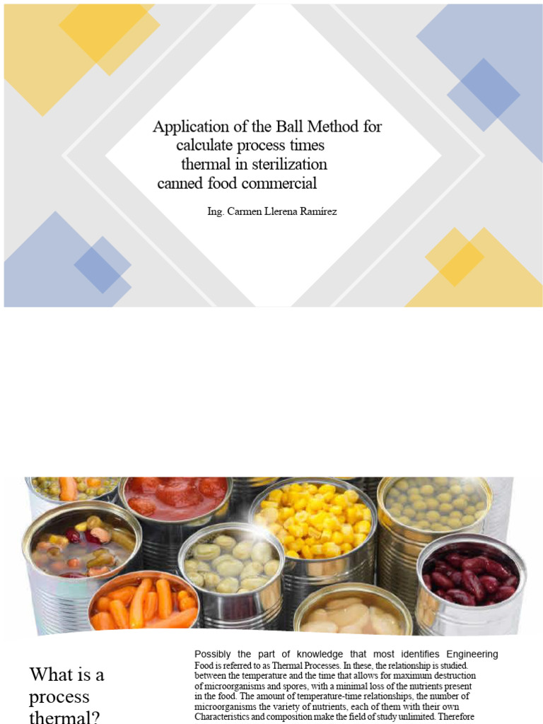 Ball Method for Thermal Process Calculation | PDF | Temperature ...