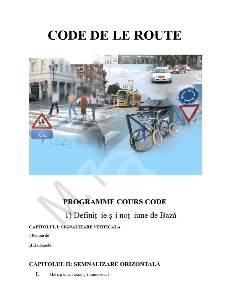 Cursuri Codul Rutier M. NIASSE | PDF