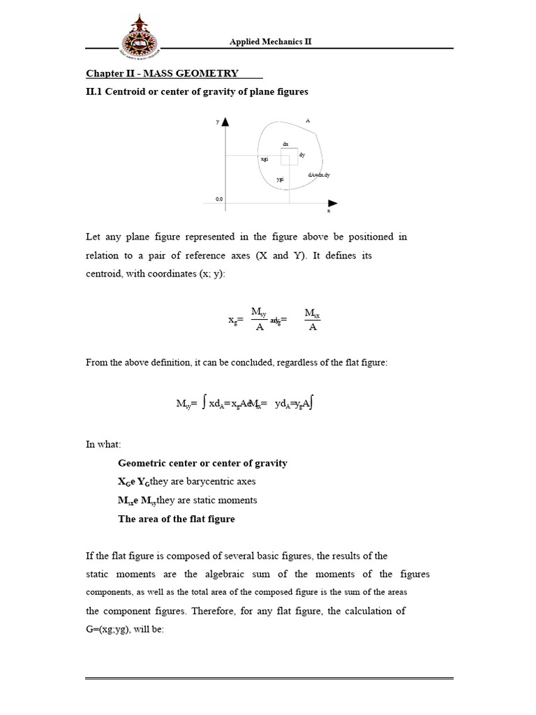 Centroid and Inertia in Mechanics | PDF | Cartesian Coordinate System ...