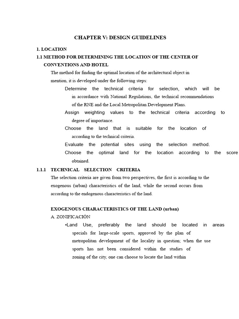 Convention Center Location Guidelines | PDF | Zoning | Road