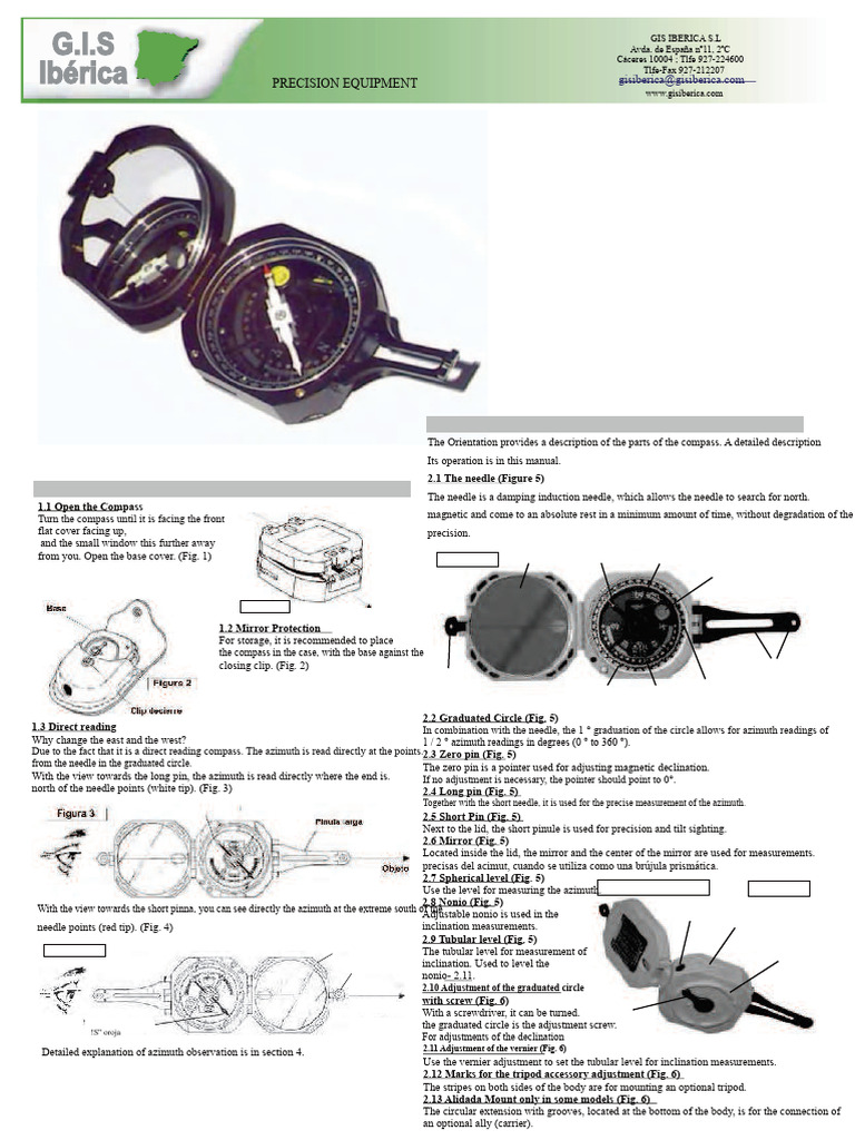 Compass User Manual and Operation Guide | PDF | Compass | Azimuth