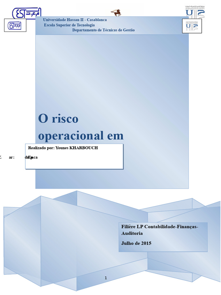 Risco Operacional em Bancos: Estudo de Caso | PDF | Avaliação de risco ...