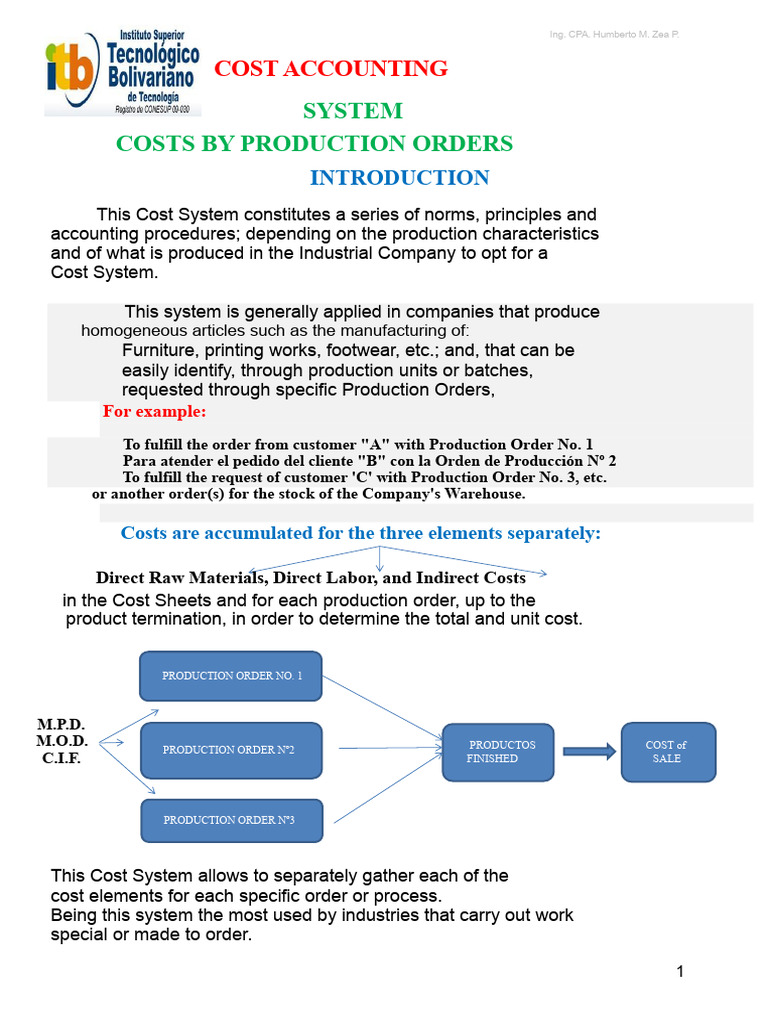 Cost Accounting by Production Orders | PDF | Debits And Credits | Business