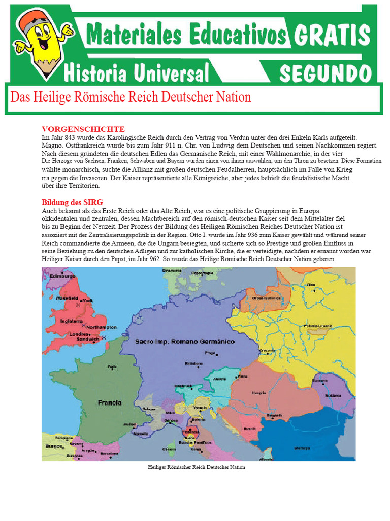 Das Heilige Römische Reich Deutscher Nation Für Die Zweite Klasse Der ...