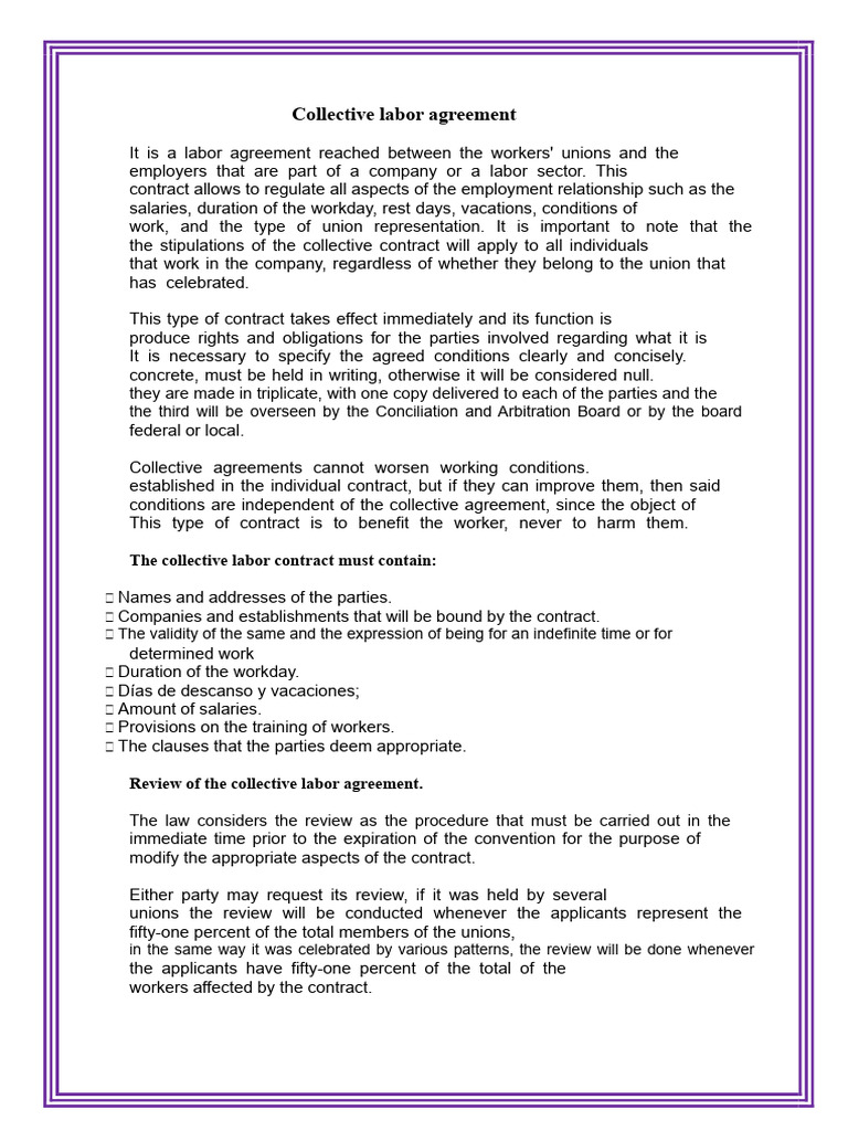 Understanding Collective Labor Agreements | PDF | Employment ...