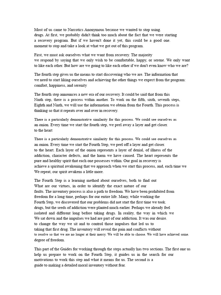 Fourth step | PDF | Shame | Guilt (Emotion)