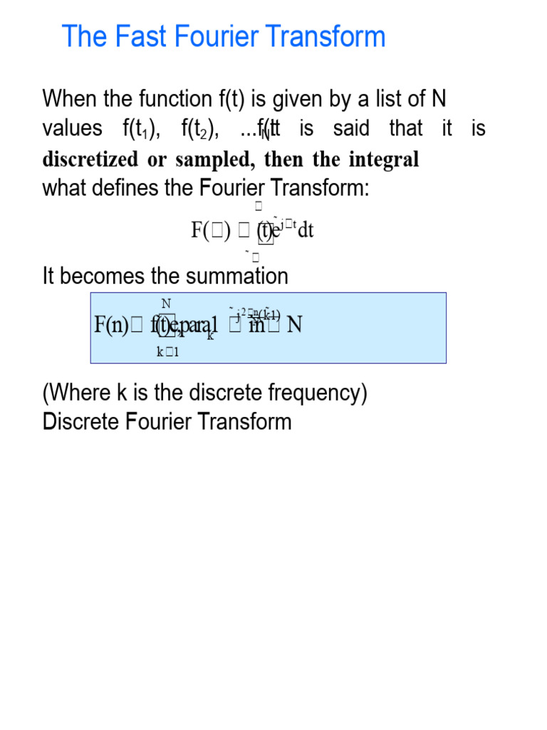 Fast Fourier Transform Explained | PDF | Fast Fourier Transform ...