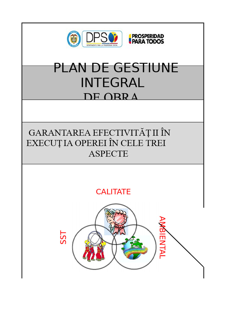 Plan de Management Integrat Al Lucrării - GHID | PDF